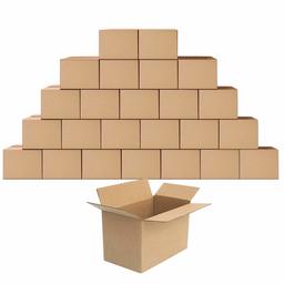 UMI. Essentials 25 Pack Storage Packing Moving Boxes Cardboard Mailing Boxes, 11x6x6 inches