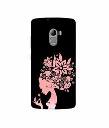 Amazon Brand - Solimo Designer Pink Color Lady Vector 3D Printed Hard Back Case Mobile Cover for Lenovo K4 Note