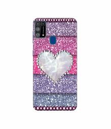 Amazon Brand - Solimo Designer Stone Heart 3D Printed Hard Back Case Mobile Cover for Samsung Galaxy M31