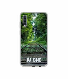 Amazon Brand - Solimo Designer Alone UV Printed Soft Back Case Mobile Cover for Samsung Galaxy A70