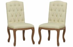 Amazon Brand – Stone & Beam Leonardo Dining Room Kitchen Chair, 41.5 Inch Height, Set of 2, Ivory