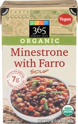 365 Everyday Value, Organic Minestrone with Farro Soup, 17 oz