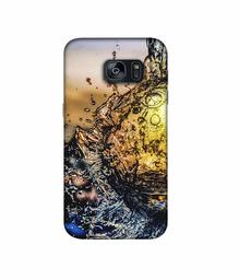 Amazon Brand - Solimo Designer Water Drop Reflection 3D Printed Hard Back Case Mobile Cover for Samsung Galaxy S7 Edge