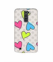 Amazon Brand - Solimo Designer Multicolor Heart 3D Printed Hard Back Case Mobile Cover for LG K7