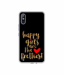 Amazon Brand - Solimo Designer Happy Girls are The Prettiest UV Printed Soft Back Case Mobile Cover for Tecno Spark Go