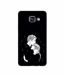 Amazon Brand - Solimo Designer Couples Standing in Rain 3D Printed Hard Back Case Mobile Cover for Samsung Galaxy A3 (2016)