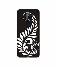 Amazon Brand - Solimo Designer Simple White Rangoli 3D Printed Hard Back Case Mobile Cover for Nokia 7.1