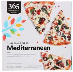 365 Everyday Value, Mediterranean Thin Crust Pizza, 13.57 oz, (Frozen)