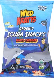 Wild Kratts, Organic Scuba Snacks White Cheddar, 4 Ounce