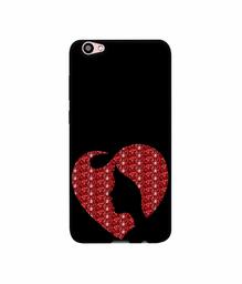 Amazon Brand - Solimo Designer Heart Shape Lady with Glitter 3D Printed Hard Back Case Mobile Cover for Vivo V5 Plus