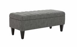 Amazon Brand – Rivet Maple Channel Tufted Upholstered Storage Ottoman with a Soft-Close Hinge, 45.3