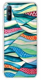 Amazon Brand - Solimo Designer Multicolor Colorful Wave Pattern Printed Soft Back Case Mobile Cover for Realme C3