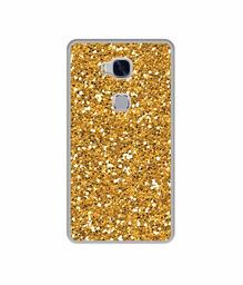 Amazon Brand - Solimo Designer Golden Sparkle UV Printed Soft Back Case Mobile Cover for Huawei Honor 5X