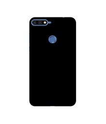 Amazon Brand - Solimo Designer Solid Black 3D Printed Hard Back Case Mobile Cover for Huawei Honor 7A