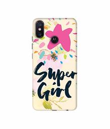 Amazon Brand - Solimo Designer Super Girl 3D Printed Hard Back Case Mobile Cover for Motorola One Power