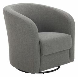 Amazon Brand – Rivet Rione Modern Upholstered Swivel Chair with Rounded Back, 30.3