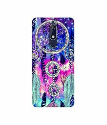 Amazon Brand - Solimo Designer Round Wall Hanging Pattern 3D Printed Hard Back Case Mobile Cover for Nokia 5.1