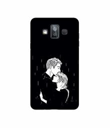 Amazon Brand - Solimo Designer Couples Standing in Rain 3D Printed Hard Back Case Mobile Cover for Samsung Galaxy J7 Duo