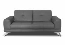 Amazon Brand - Alkove Aldan Hand-Crafted Leather Sofa, 2 Seater Maxi, 99 x 196 x 83cm, Grey