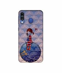 Amazon Brand - Solimo Designer Lady Vector Patternn 3D Printed Hard Back Case Mobile Cover for Samsung Galaxy M21