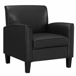 Amazon Brand – Ravenna Home Christian Faux Leather Casual Accent Chair, 31.89