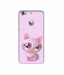 Amazon Brand - Solimo Designer Cute Pink Cat 3D Printed Hard Back Case Mobile Cover for LeTV Le 1s