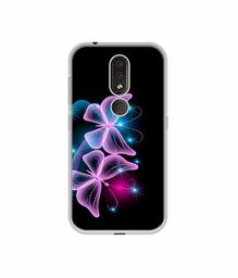 Amazon Brand - Solimo Designer Butterflies Neon Light UV Printed Soft Back Case Mobile Cover for Nokia 4.2