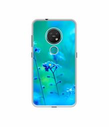 Amazon Brand - Solimo Designer Blue Flower UV Printed Soft Back Case Mobile Cover for Nokia 7.2