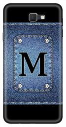 Amazon Brand - Solimo Designer Button Jeans Alphabet-M 3D Printed Hard Back Case Mobile Cover for Samsung Galaxy J7 Prime