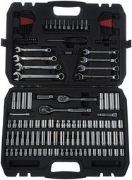 AmazonBasics Mechanic Socket Tool Kit Set With Case - Set of 145