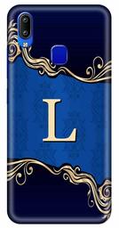 Amazon Brand - Solimo Designer Blue Pattern Alphabet-L 3D Printed Hard Back Case Mobile Cover for Vivo Y93