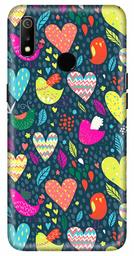 Amazon Brand - Solimo Designer Heart Pattern Design 3D Printed Hard Back Case Mobile Cover for Realme 3 / Realme 3i