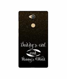 Amazon Brand - Solimo Designer Daddy's Girl and Mummy World 3D Printed Hard Back Case Mobile Cover for Sony Xperia L2