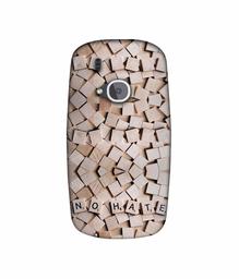 Amazon Brand - Solimo Designer No Hate On Wooden Block 3D Printed Hard Back Case Mobile Cover for Nokia 3310