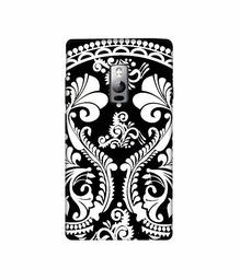 Amazon Brand - Solimo Designer Round White Rangoli 3D Printed Hard Back Case Mobile Cover for OnePlus 2
