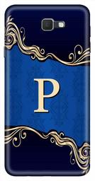 Amazon Brand - Solimo Designer Blue Pattern Alphabet-P 3D Printed Hard Back Case Mobile Cover for Samsung Galaxy J7 Prime