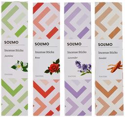 Amazon Brand - Solimo Incense Sticks, Multi fragrance - 70 sticks/pack (Pack of 4)