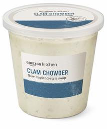 Amazon Kitchen, Clam Chowder New England-Style Soup, 24 oz