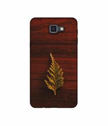 Amazon Brand - Solimo Designer Leaf on Wood UV Printed Soft Back Case Mobile Cover for Samsung Galaxy J5 Prime