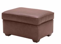 Amazon Brand – Rivet Andrews Contemporary Top-Grain Leather Ottoman, 30