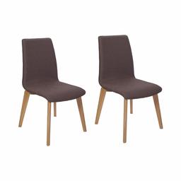 Amazon Brand - Alkove Hayes Dining Chair, 54 x 61 x 94cm, Brown, Set of 2