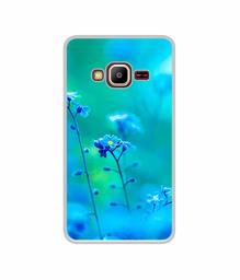 Amazon Brand - Solimo Designer Blue Flower UV Printed Soft Back Case Mobile Cover for Samsung Z2