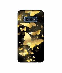 Amazon Brand - Solimo Designer Golden Butterfly Pattern 3D Printed Hard Back Case Mobile Cover for Samsung Galaxy S10e