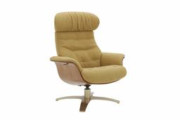 Amazon Brand – Rivet Olander Mid-Century Modern Recliner Chair with a Swivel Base, 31.1