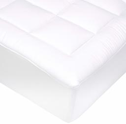 Amazonbasics Down-alternative mattress topper with microfibre shell.