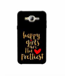 Amazon Brand - Solimo Designer Happy Girls are The Prettiest 3D Printed Hard Back Case Mobile Cover for Samsung Galaxy J2 (2016)