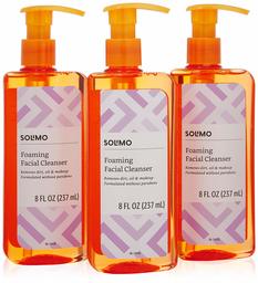 Amazon Brand - Solimo Foaming Facial Cleanser, 8 fl. Oz (Pack of 3)