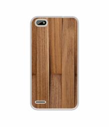 Amazon Brand - Solimo Designer Wooden Art UV Printed Soft Back Case Mobile Cover for Itel A22 Pro