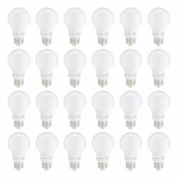 AmazonBasics – Bombilla LED equivalente a no regulable, 10.000 horas de vida útil, A19 (enchapada)