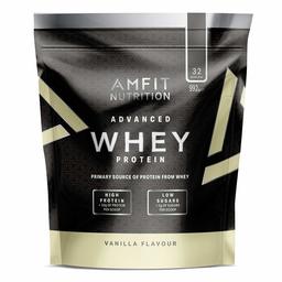 Amazon Brand- Amfit Nutrition - Advanced Whey Protein Powder Vanilla, 32 Servings, 992 g